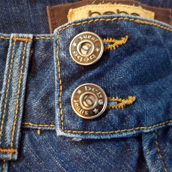 Bebe Dark Denim Mini Skirt 28in Waist - Picture 4 of 5